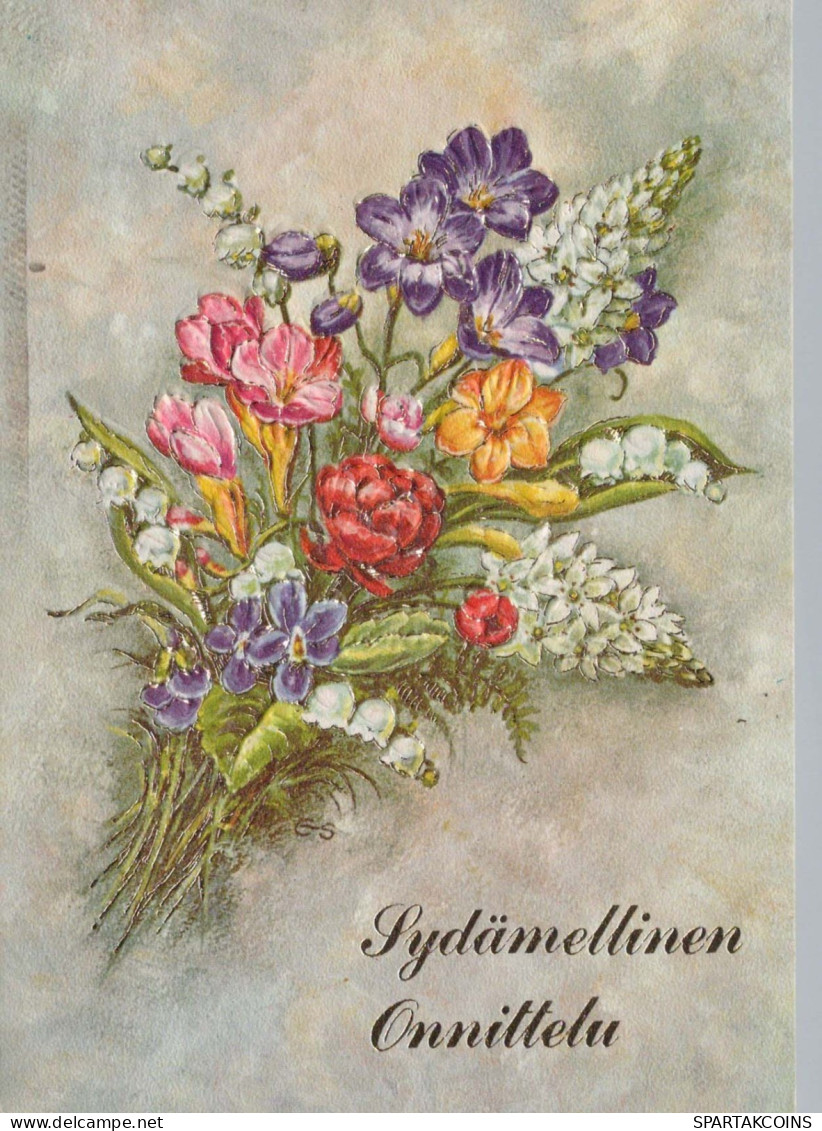 FLOWERS Vintage Postcard CPSM #PBZ413.GB - Flowers