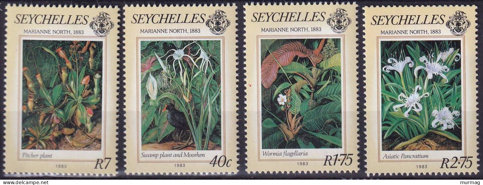 SEYCHELLES - Centenaire Naissance Marianne North, Peintre, Fleurs - 1983 - MNH - Seychelles (1976-...)