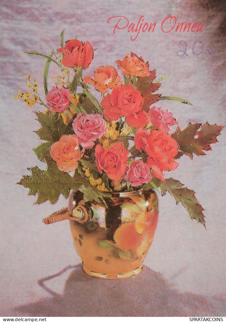 FLOWERS Vintage Postcard CPSM #PAS609.GB - Flowers