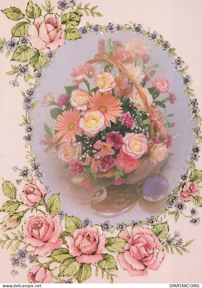 FLOWERS Vintage Postcard CPSM #PAR765.GB - Flowers