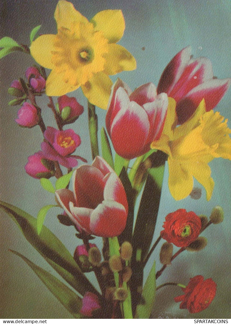 FLOWERS Vintage Postcard CPSM #PAR103.GB - Flowers