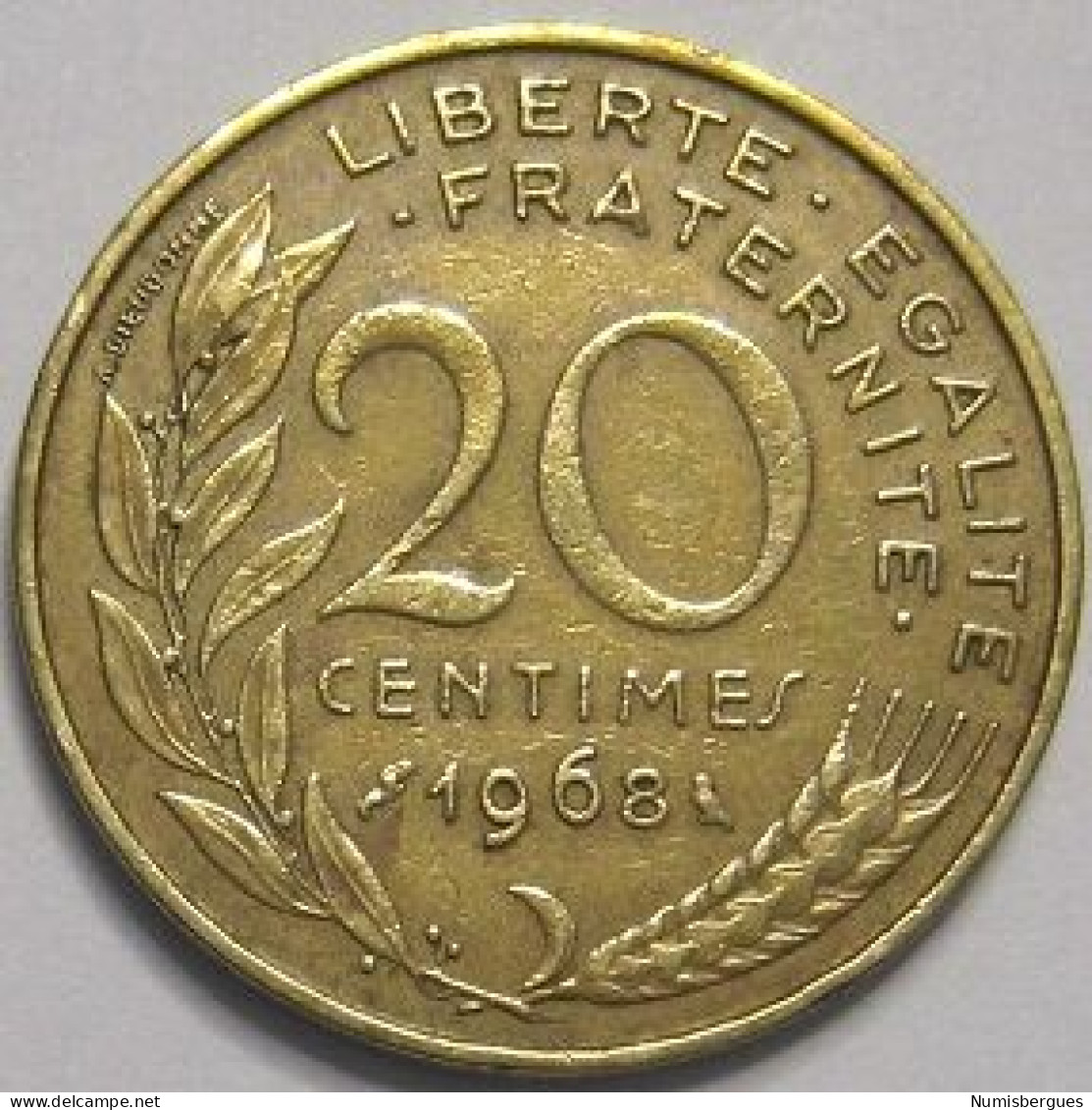 Pièce De Monnaie 20 Centimes Marianne 1968 - 20 Centimes