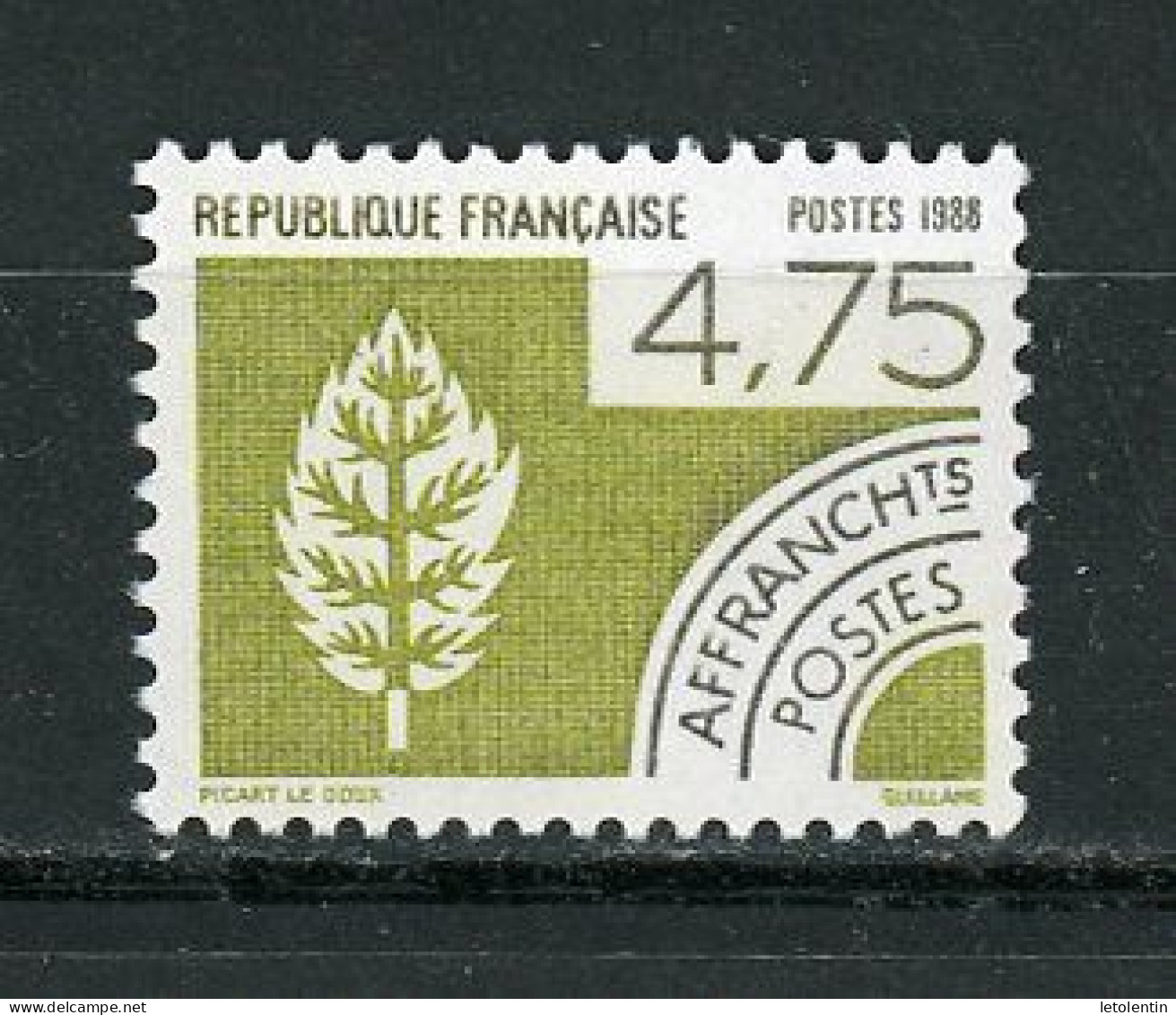 FRANCE -  PRÉOBLITÉRÉ MOIS DE L'ANNÉE - N° Yvert  201 ** - 1964-1988