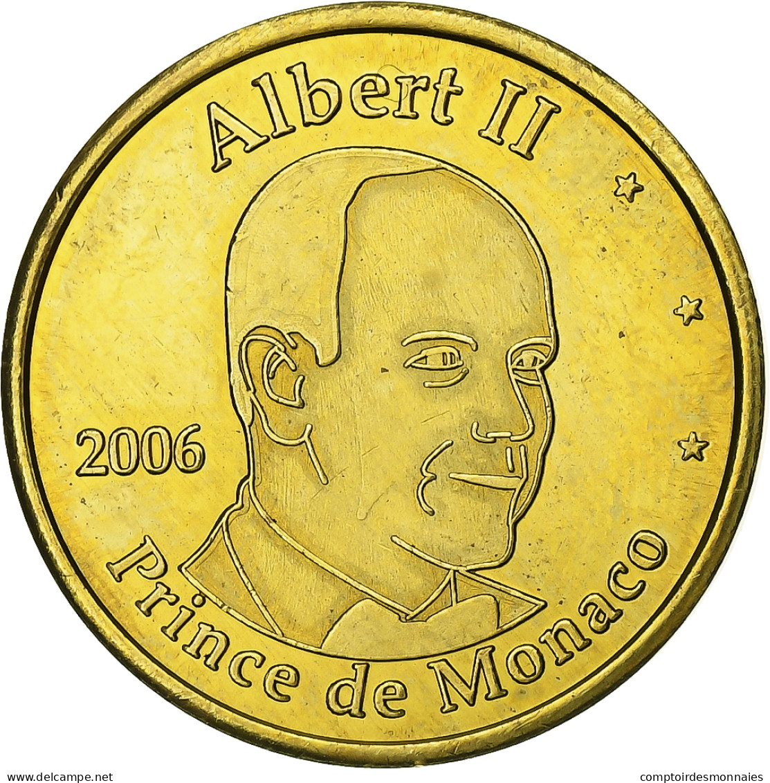 Monaco, 50 Euro Cent, Unofficial Private Coin, 2006, Laiton, SPL+ - Essais Privés / Non-officiels
