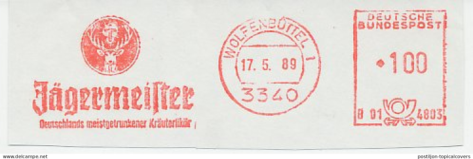 Meter Cut Germany 1989 Jagermeister - Deer - Stag - Vini E Alcolici