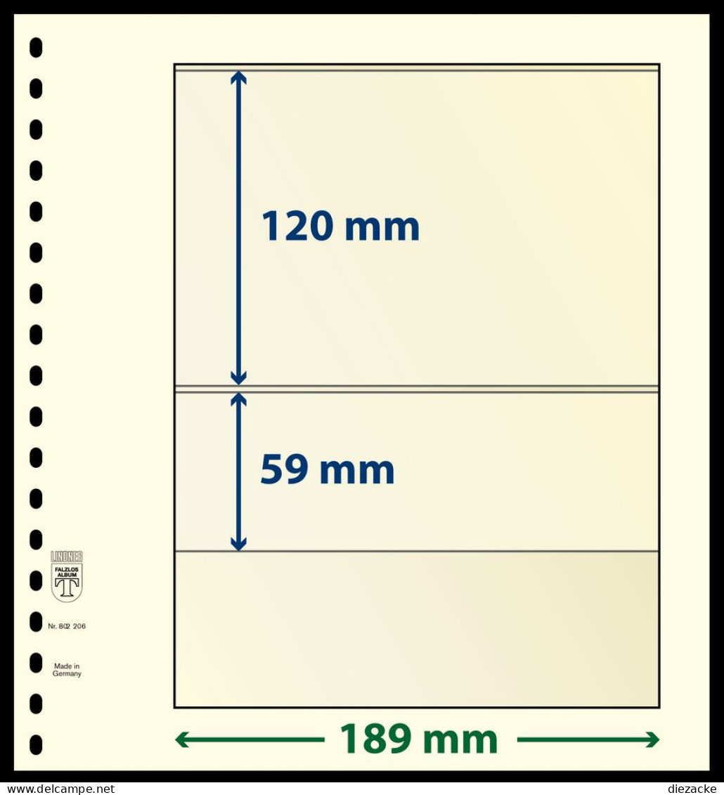 Lindner T - Blanko Blätter 802206P (10er Packung) Neuwertig (VD303 - Blank Pages