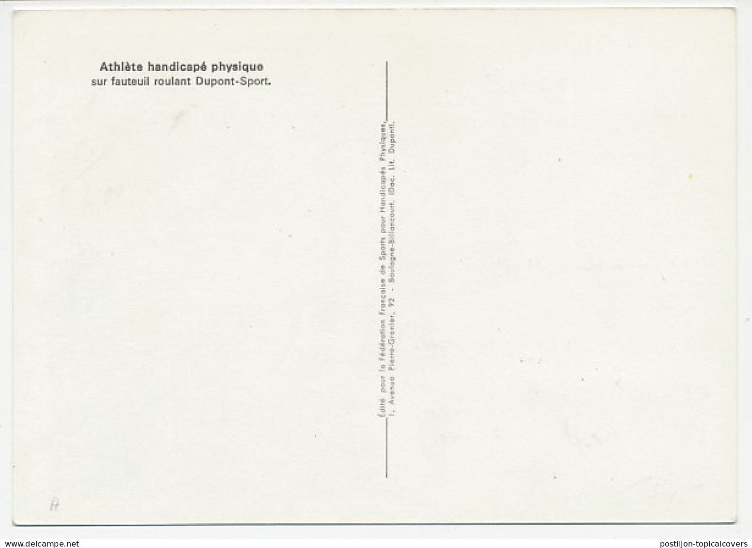Maximum Card France 1970 Paralympic Games - Javelin-throwing - Behinderungen