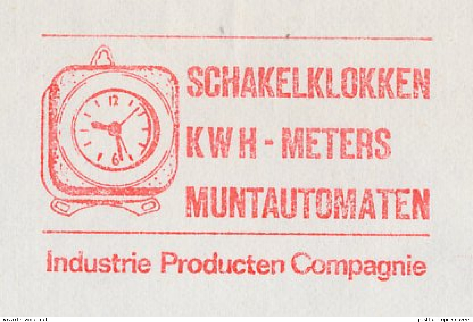 Meter Cover Netherlands 1978 Switch Clocks  - Orologeria