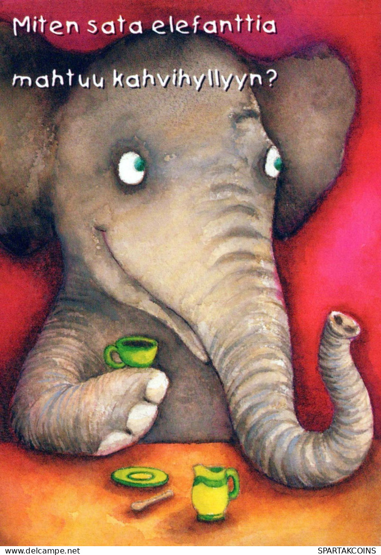 ÉLÉPHANT Animaux Vintage Carte Postale CPSM #PBS760.FR - Éléphants