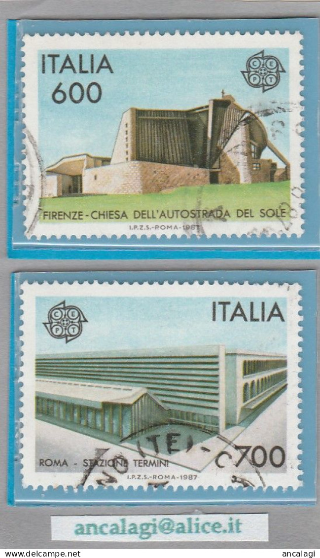 USATI ITALIA 1987 - Ref.0556A "EUROPA UNITA" Serie Di 2 Val. - - 1981-90: Oblitérés