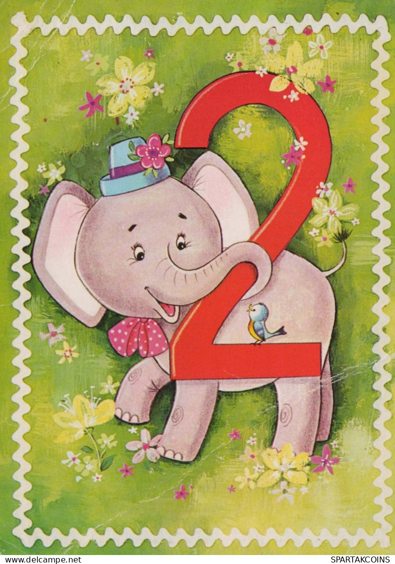 ELEFANT Tier Vintage Ansichtskarte Postkarte CPSM #PBS761.DE - Olifanten