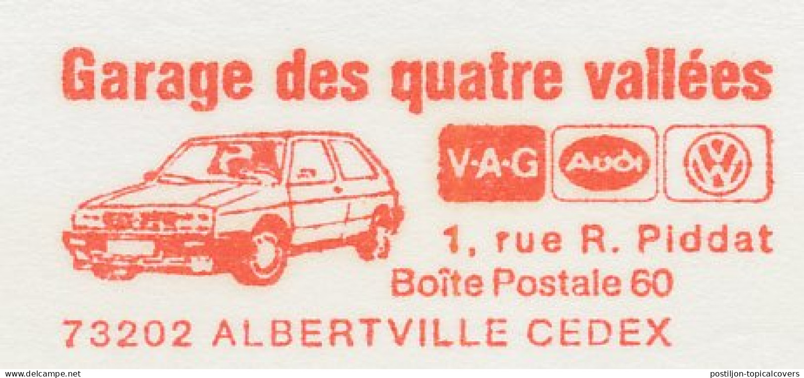 Specimen Meter Cut France 1988 Car - Audi - Volkswagen - VW - Automobili