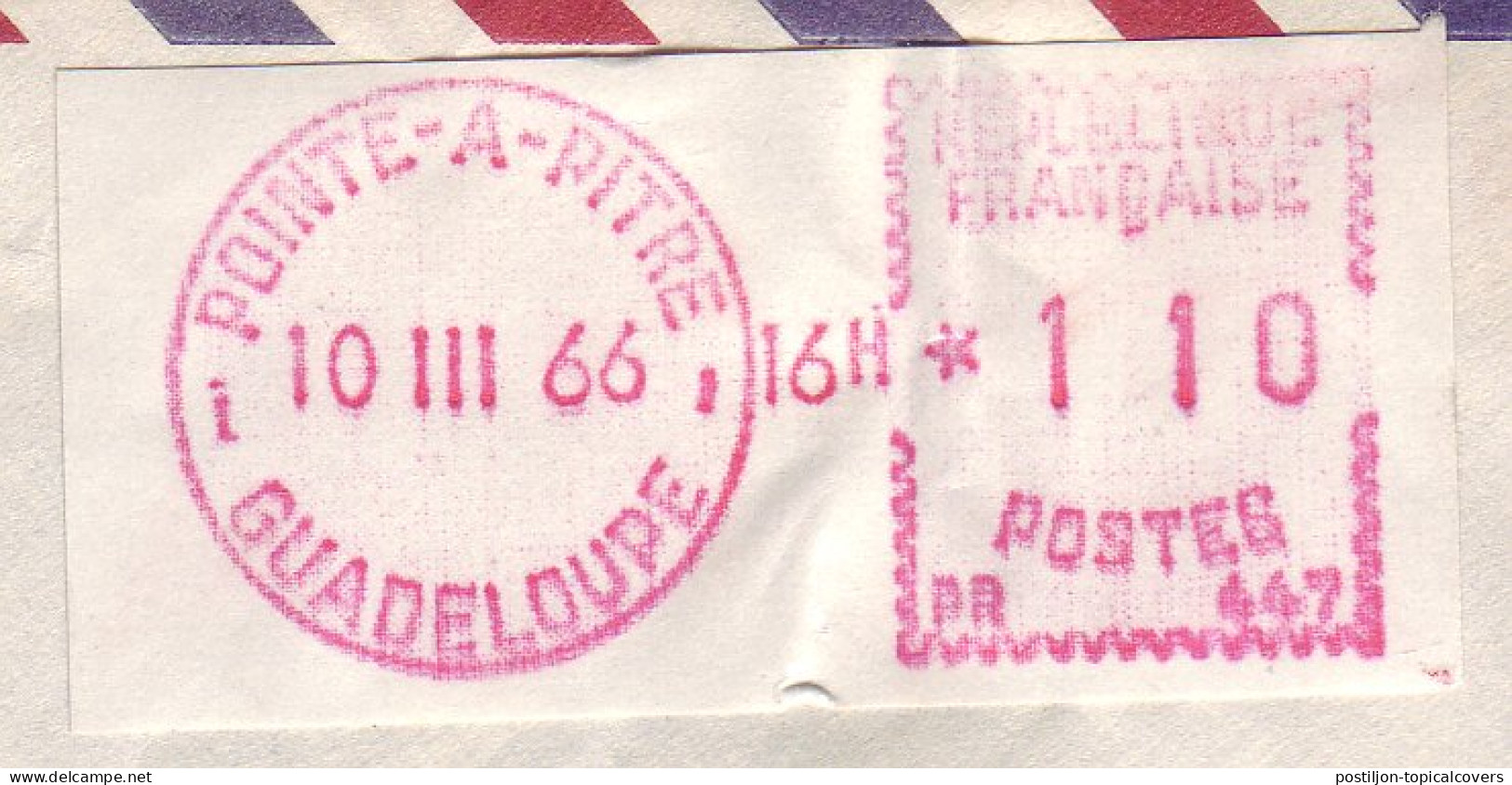 Meter Cover Guadeloupe 1966  - Timbres De Distributeurs [ATM]