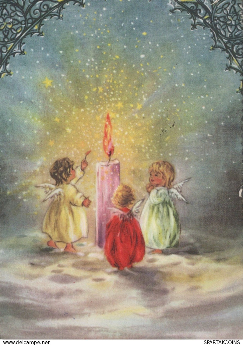 ENGEL WEIHNACHTSFERIEN Feiern & Feste Vintage Ansichtskarte Postkarte CPSM #PAG915.DE - Anges