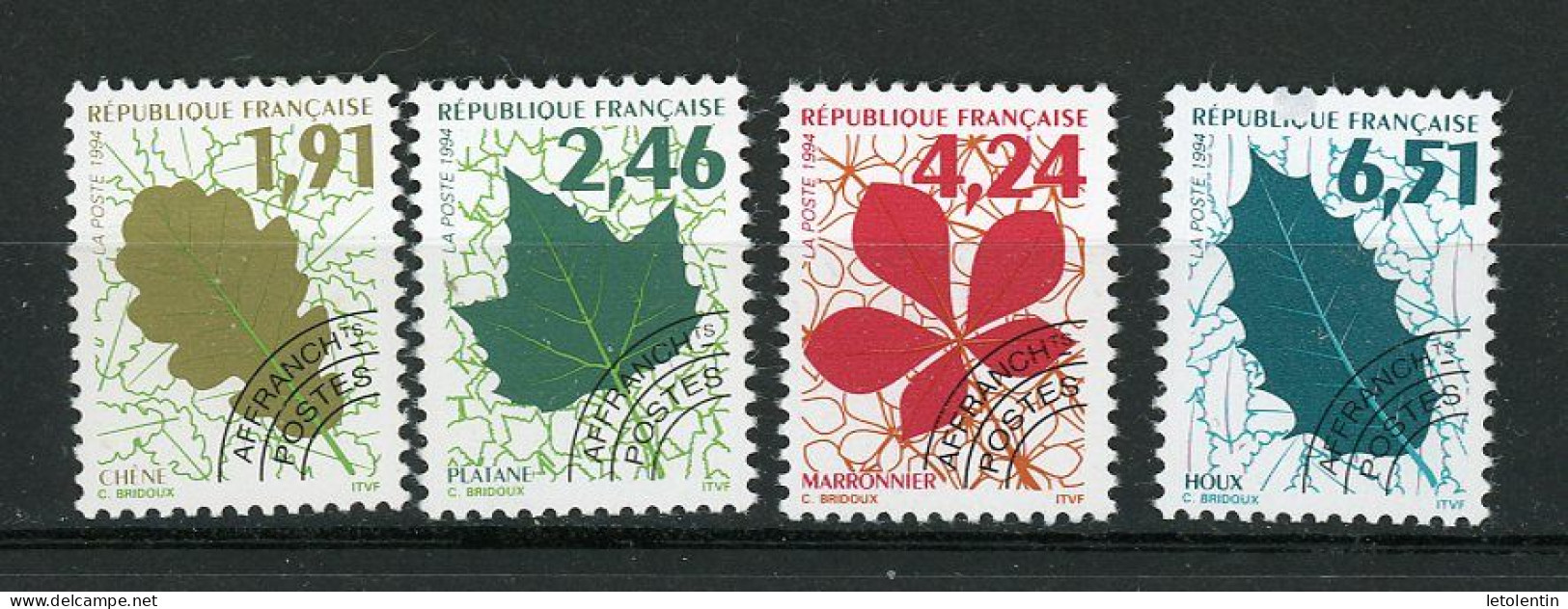 FRANCE -  PRÉOBLITÉRÉ , FEUILLES - N° Yvert  232/235 ** - 1964-1988