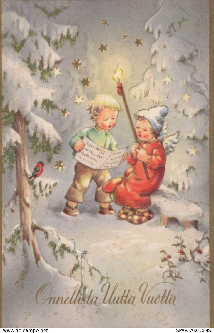 ANGELO Natale Vintage Cartolina CPSMPF #PKD760.IT - Anges