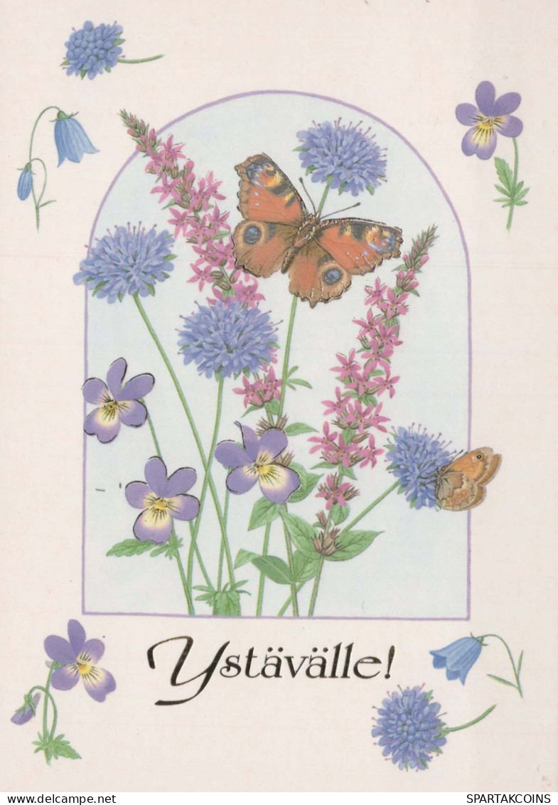FARFALLA Animale Vintage Cartolina CPSM #PBS445.IT - Farfalle