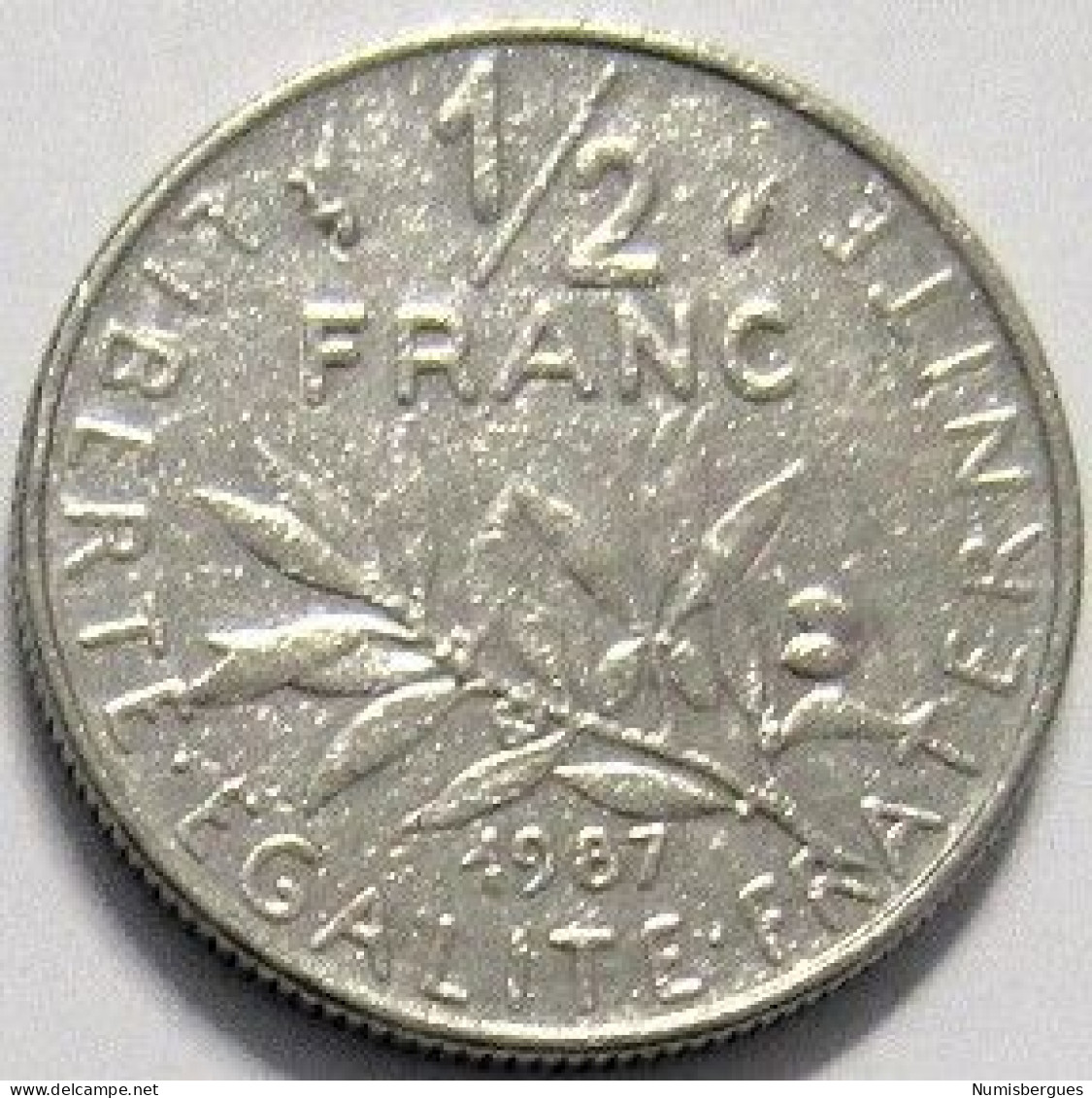 Pièce De Monnaie 50 Centimes Semeuse 1987 - 50 Centimes