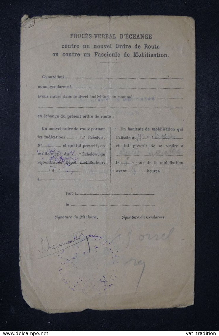 MILITARIA - Titre De Congé Illimité De Démobilisation  De Nantes En 1919 - L 151599 - Documents