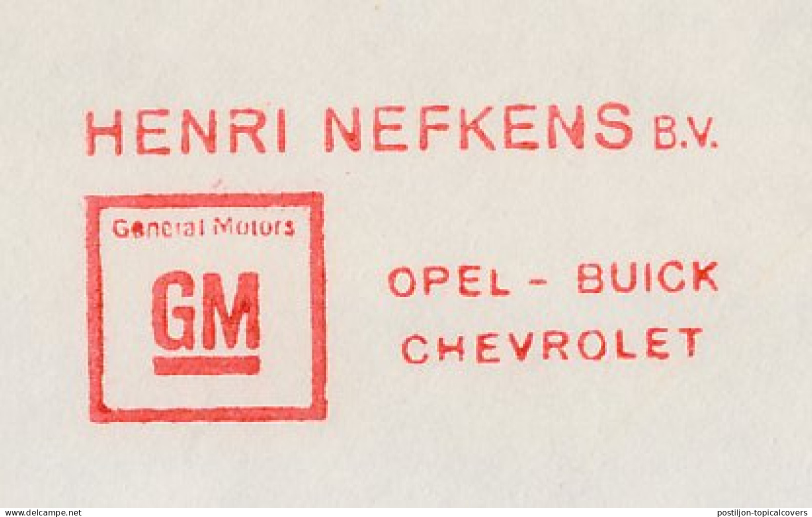 Meter Cover Netherlands 1976 Car - GM - General Motors - Opel - Buick - Chevrolet - Automobili