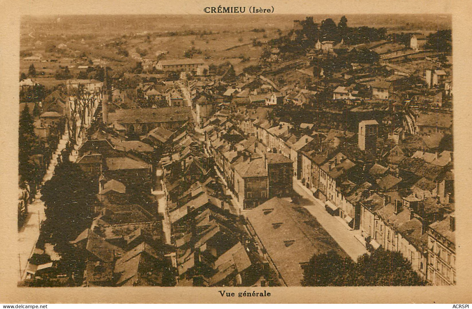 ISERE CREMIEU VUE GENERALE  (scan Recto-verso) KEVREN0281 - Crémieu