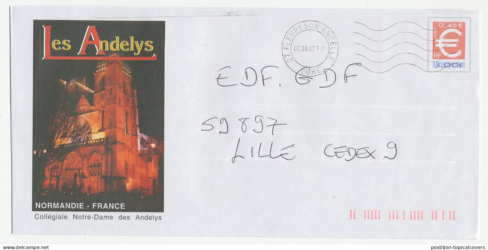 Postal Stationery / PAP France 2002 Notre Dame - Maria - Churches & Cathedrals