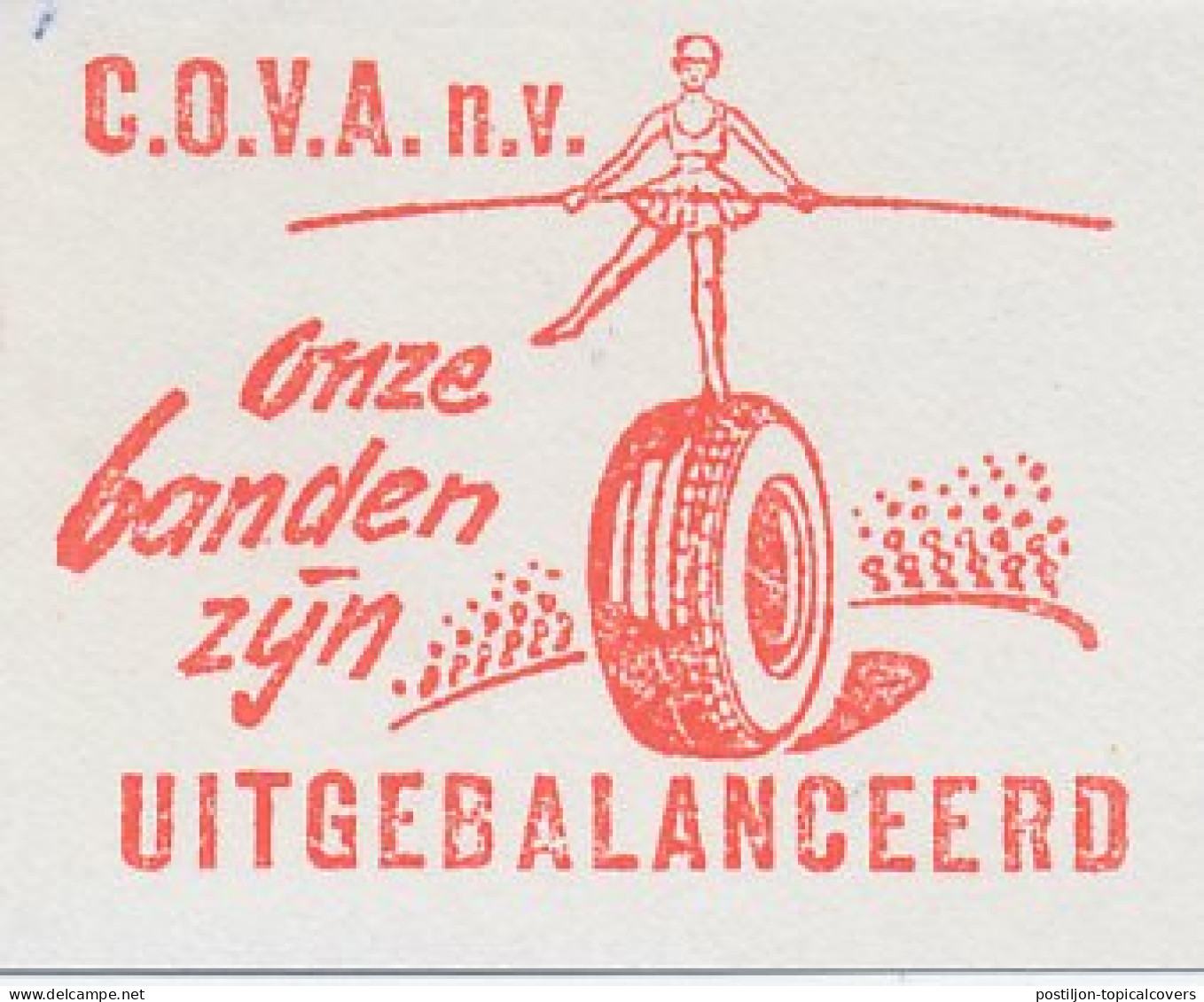 Meter Cut Netherlands 1973 Circus Performer - Balancing - Tire - Circo