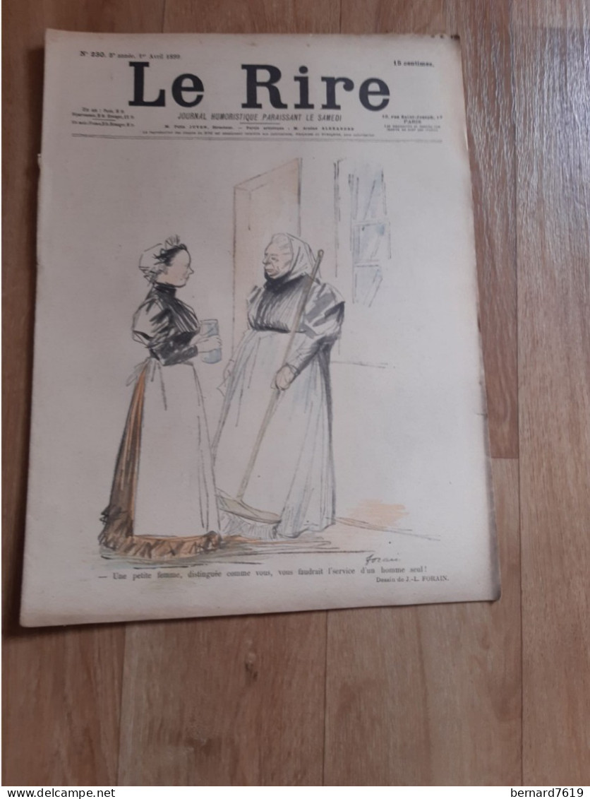 Journal Humoristique - Le Rire N° 230 -  Annee 1899 - Dessin J L Forain - Cappiello -  Mr Mounet Sully De Bergerac - 1850 - 1899