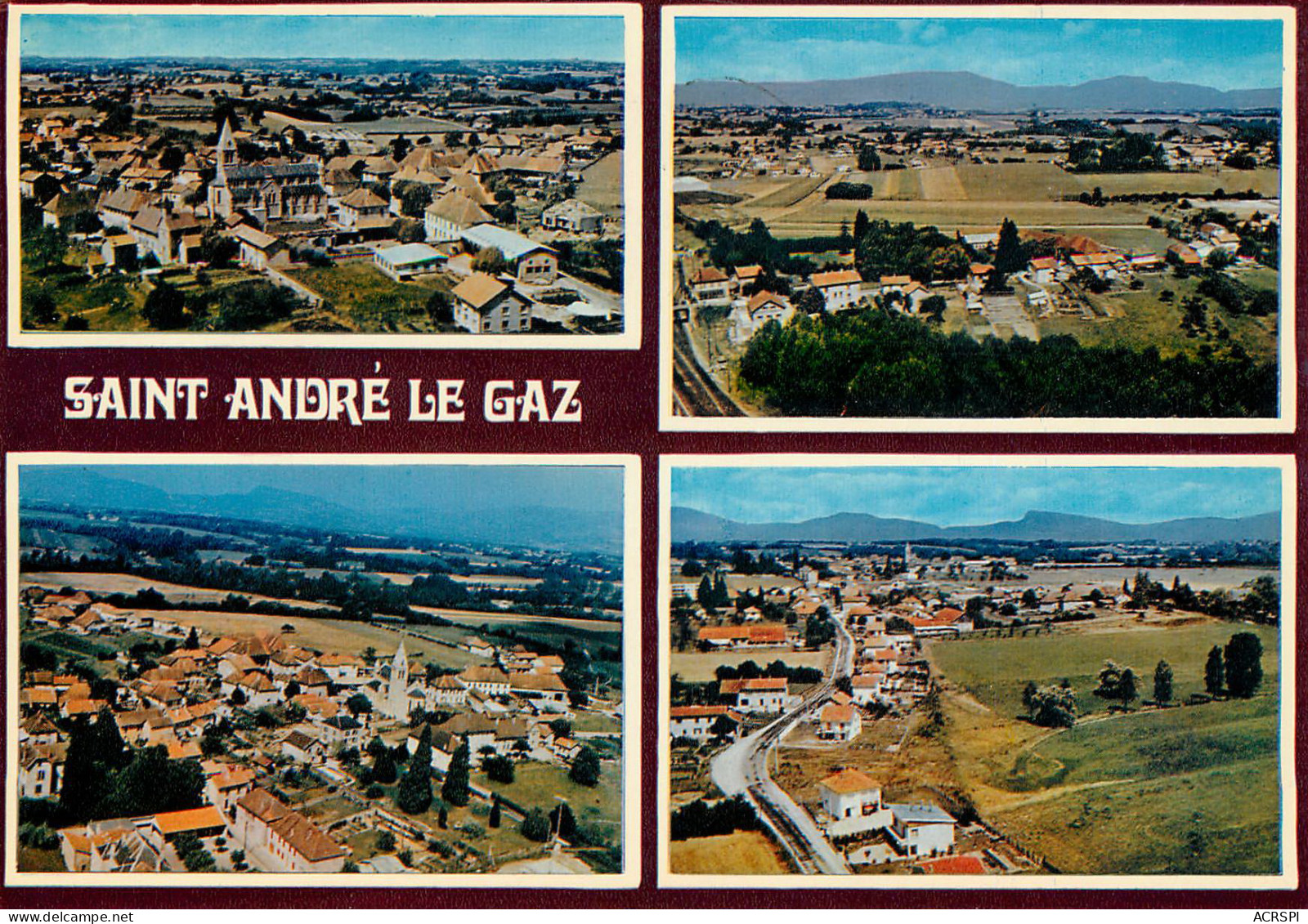 ISERE ST ANDRE LE GAZ 4 VUES AERIENNES (scan Recto-verso) KEVREN0283 - Saint-André-le-Gaz