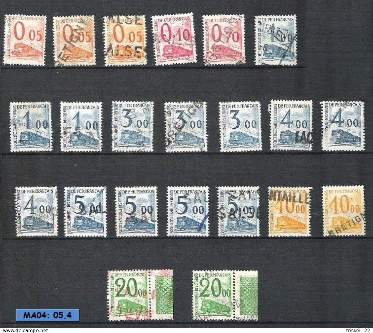 Timbres Colis Postaux - Lot De 22 Timbres Usagés ( Pour Les N°, Voir Descriptif ) - Used