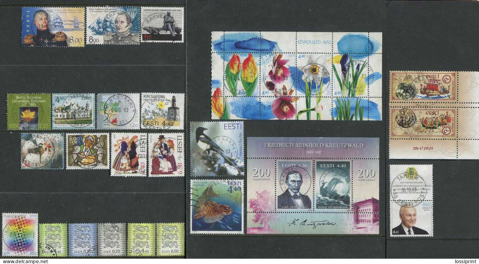 Estonia:Used Stamps And Blocks Full Year Set 2003 - Estonie