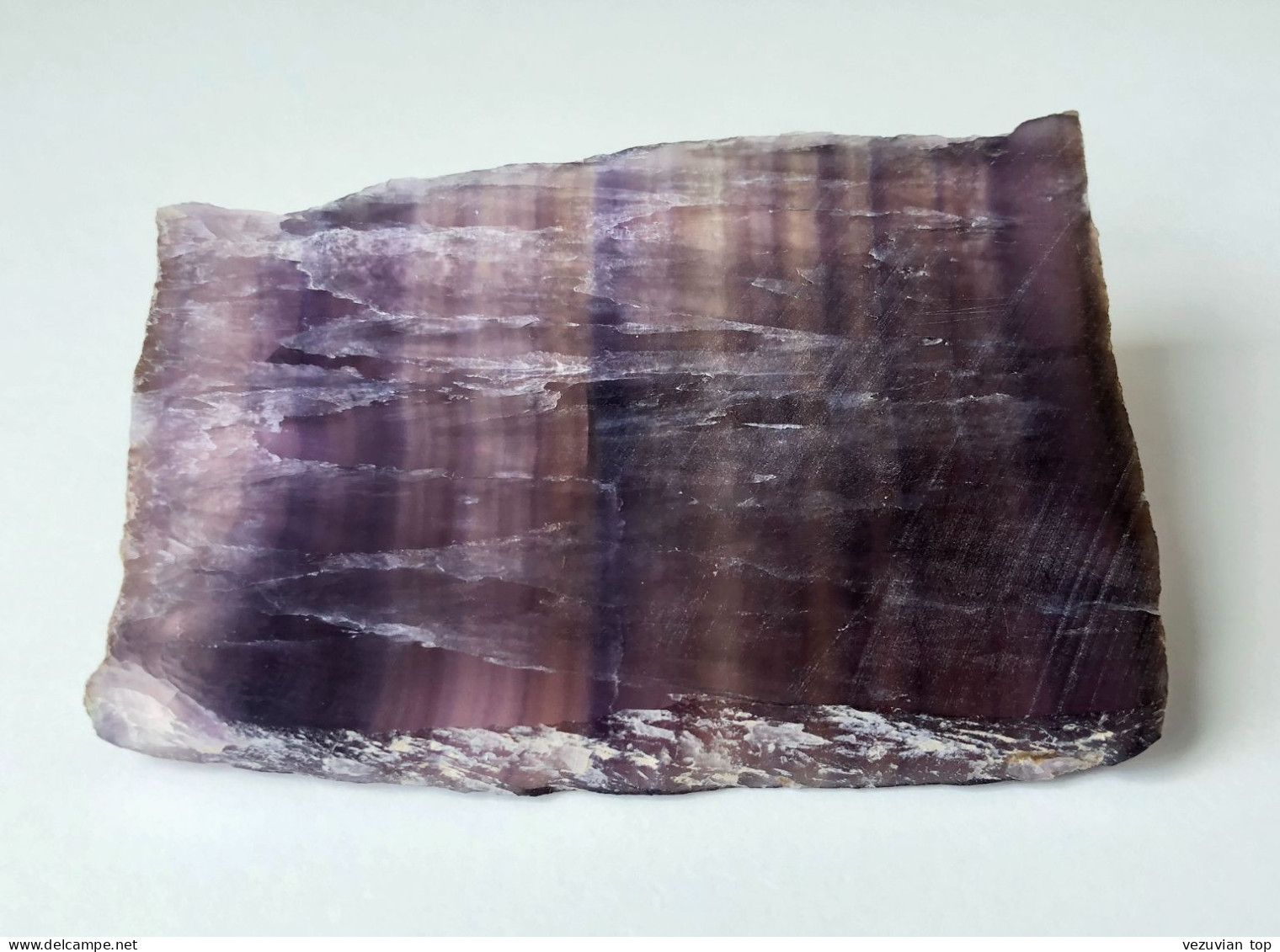 Translucent banded Fluorite plate