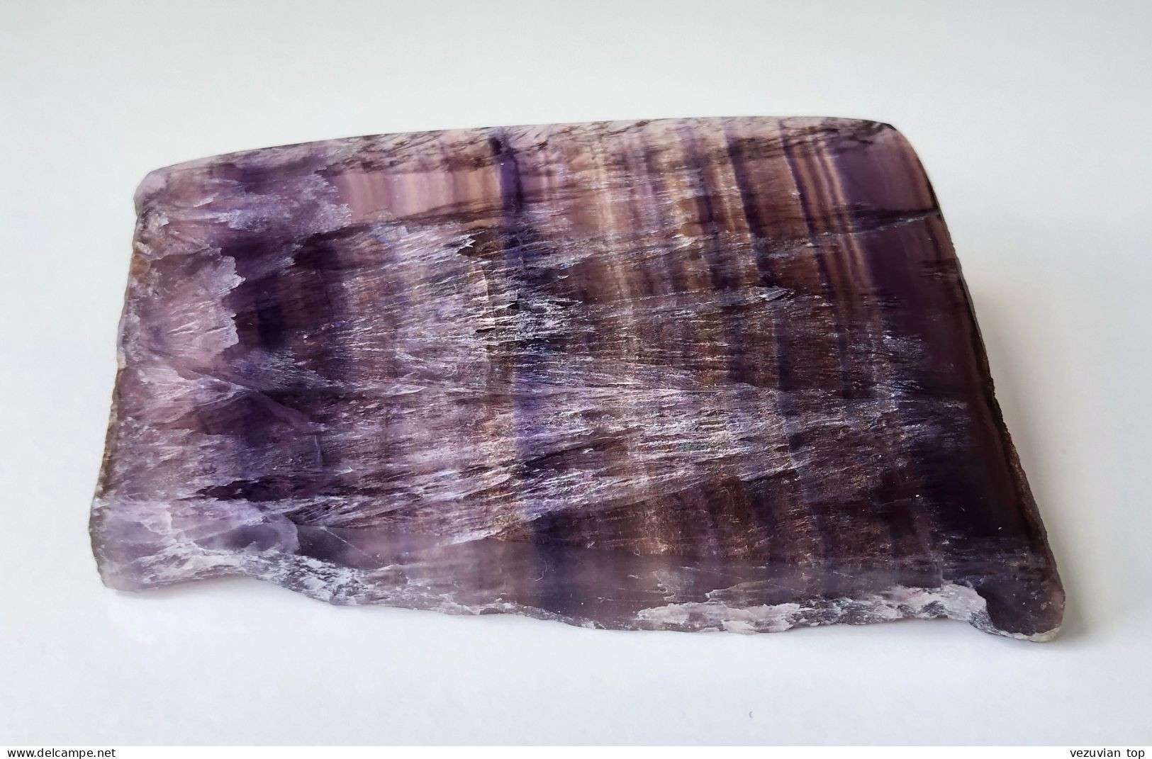 Translucent banded Fluorite plate