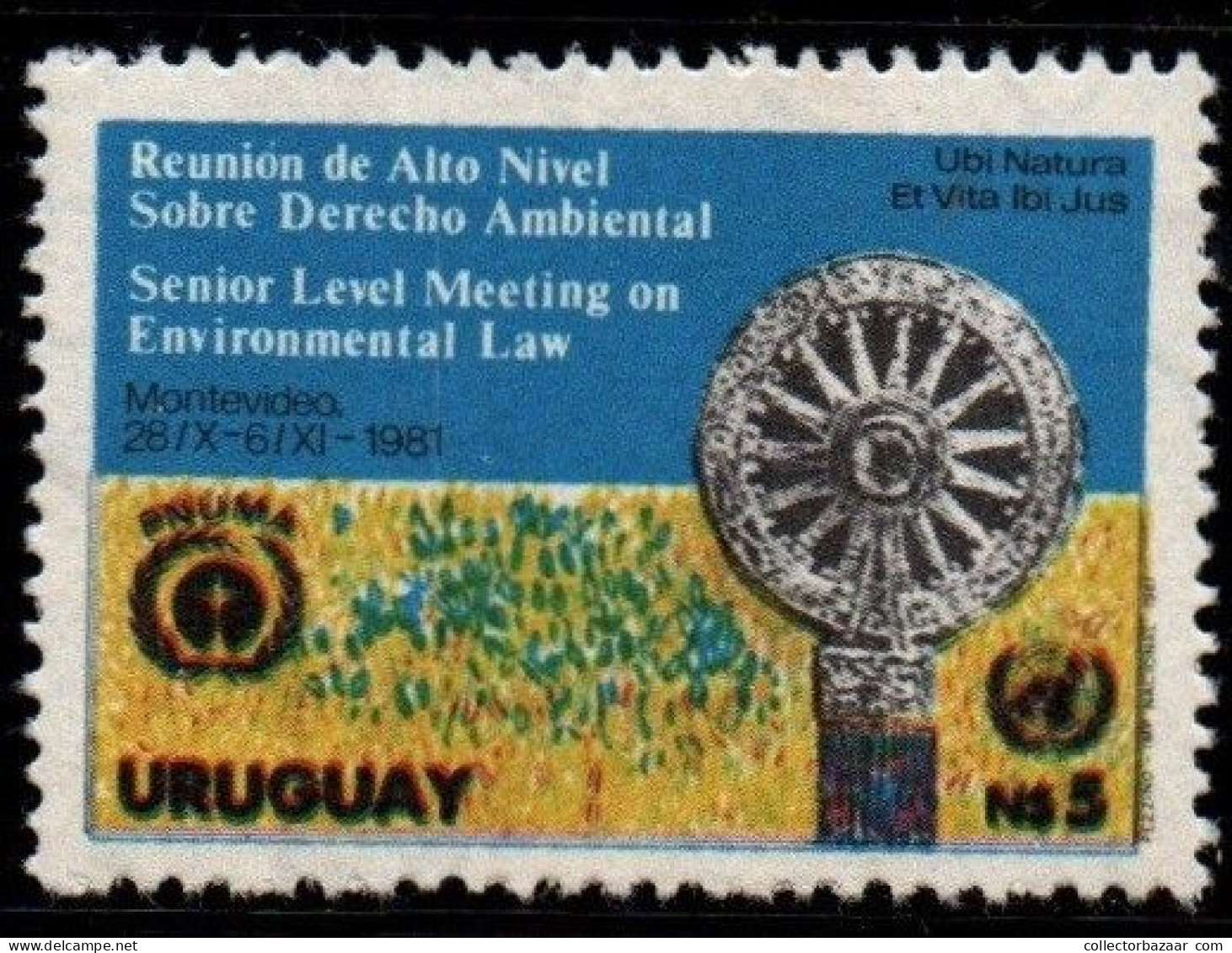 1981 Uruguay UN Environmental Law Meeting Montevideo OCT 28- NOV 6  #1113  ** MNH - Uruguay