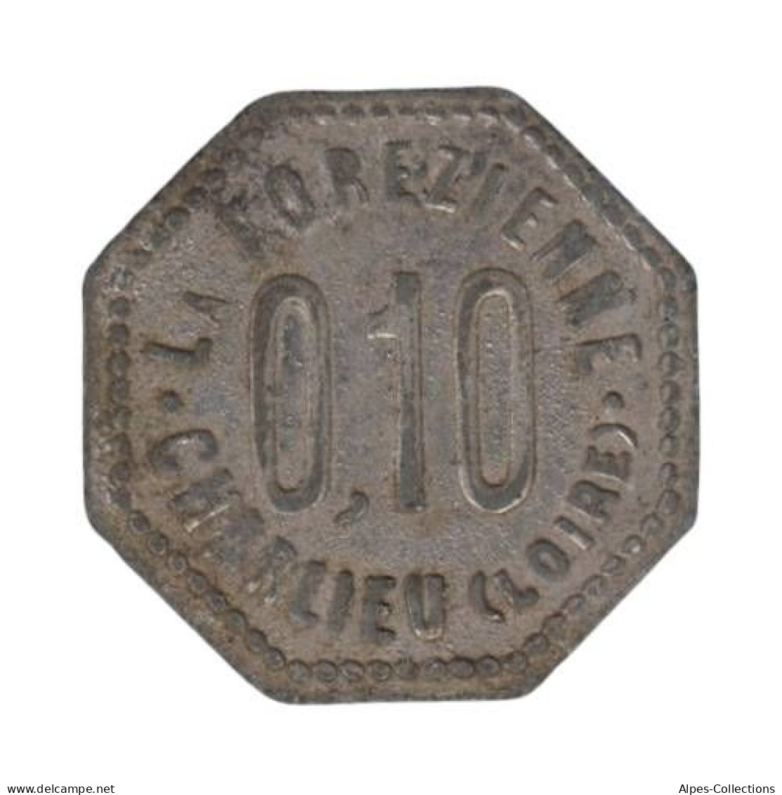 CHARLIEU - 02.02 - Monnaie De Nécessité - 0,10 Centimes - Monétaires / De Nécessité