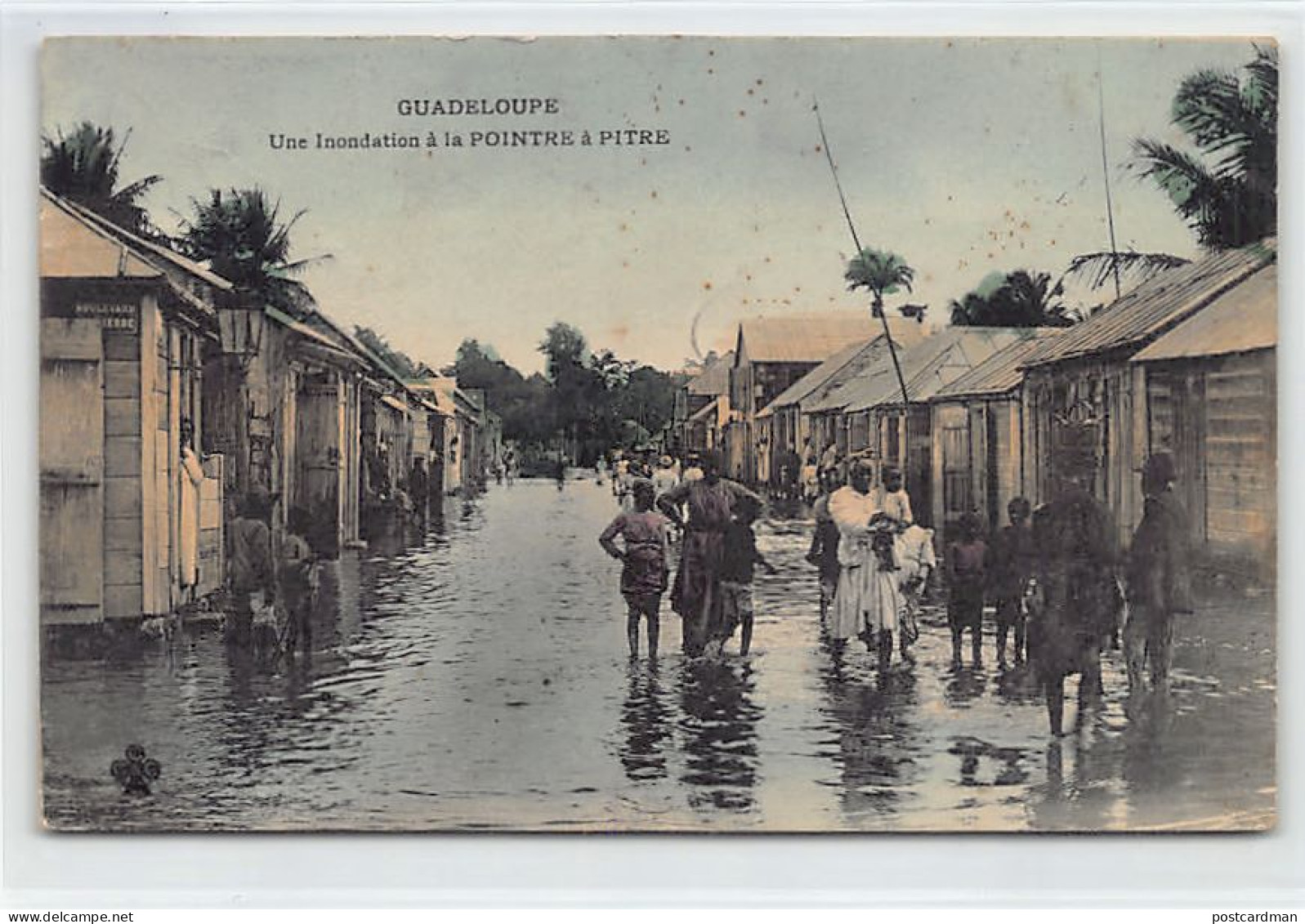 Guadeloupe - POINE à PITRE - Une Inondation - Ed. Charles Colas & Cie Aquarellée - Pointe A Pitre
