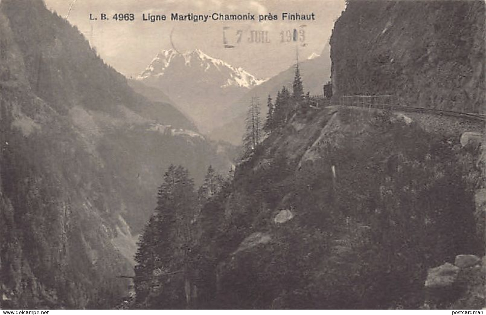Près FINHAUT (VS) Ligne Martigny-Chamonix - Ed. L. B. 4963 - Finhaut