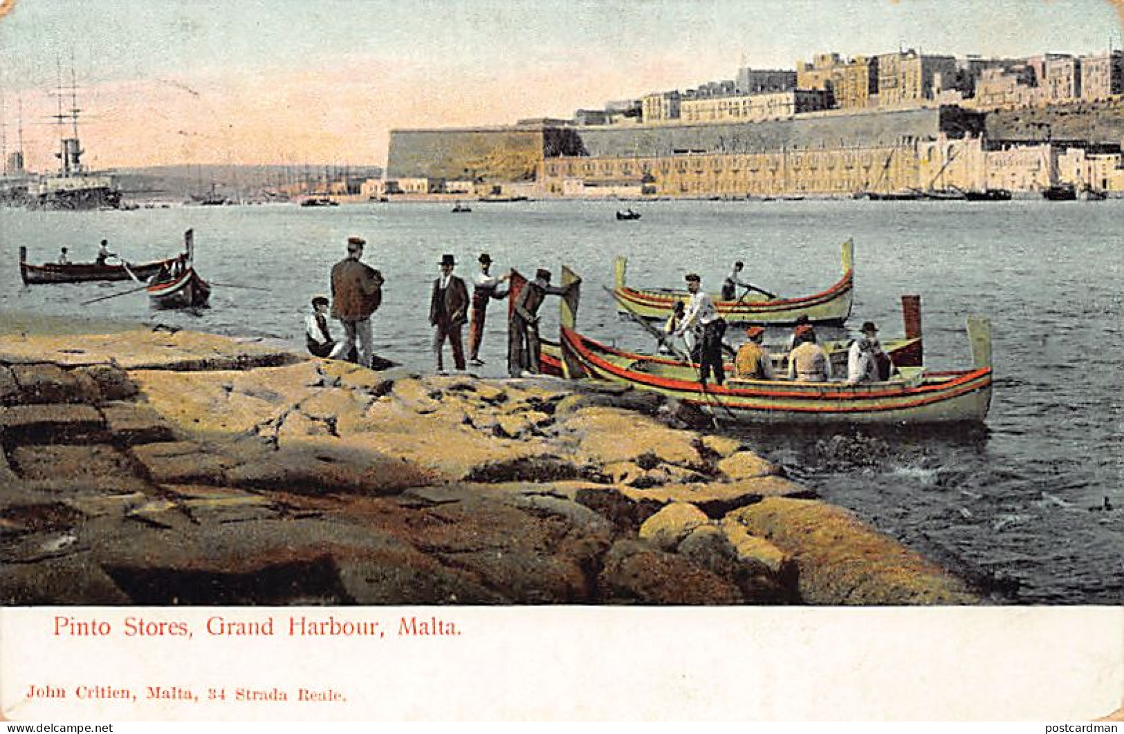 Malta - VALLETTA - Pinto Stores, Grand Harbour - Publ. John Critien  - Malta