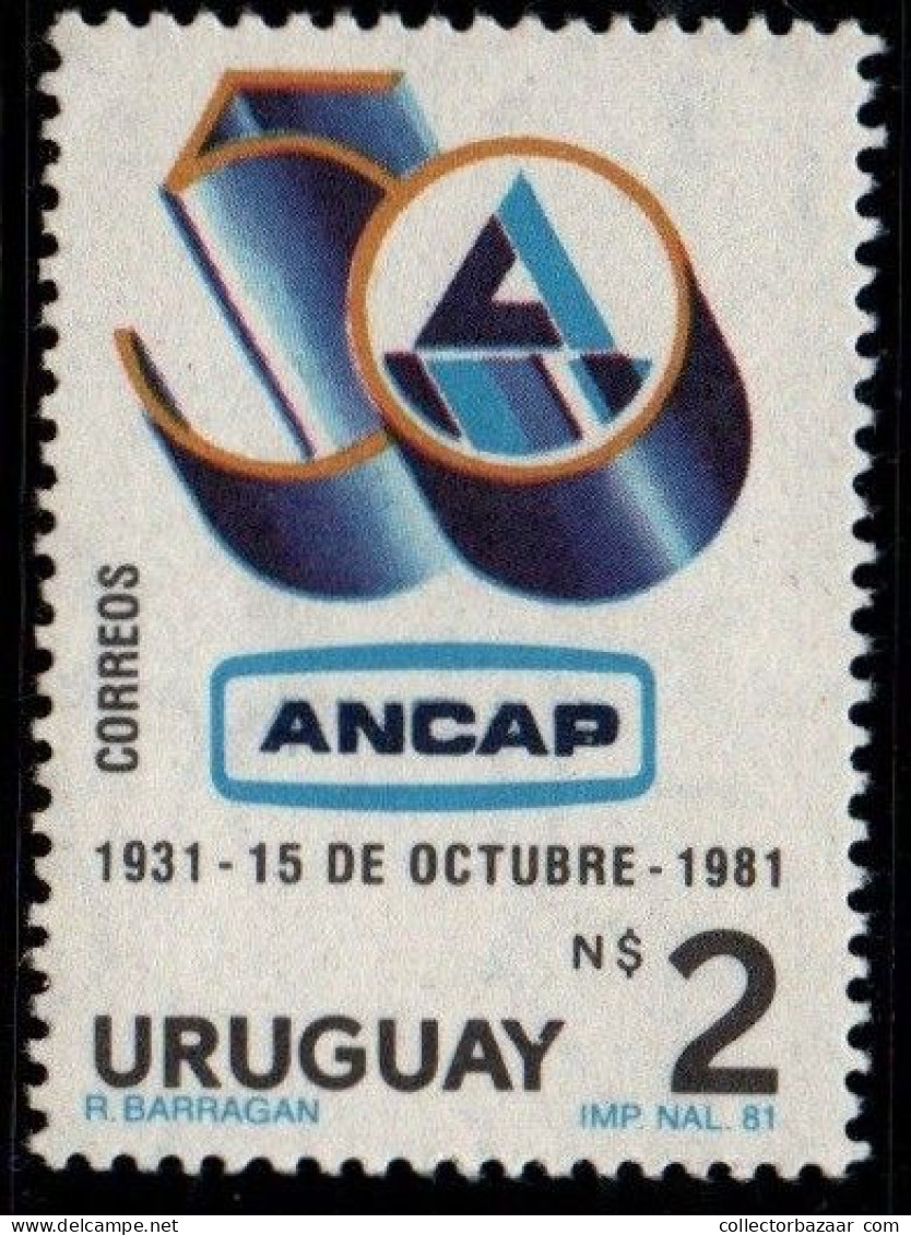 1981 Uruguay 50th Anniv Of ANCAP National Combustible Fuels #1114  ** MNH - Uruguay