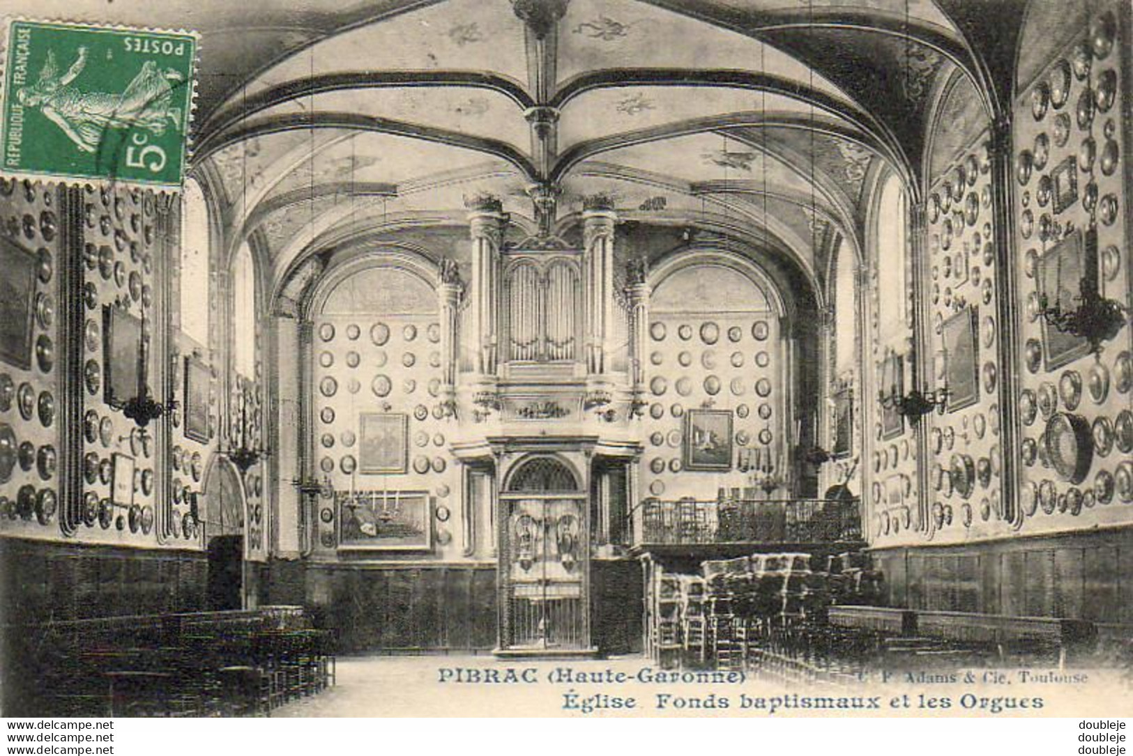 D31   PIBRAC  Église Fonds Baptismaux Et Les Orgues - Pibrac