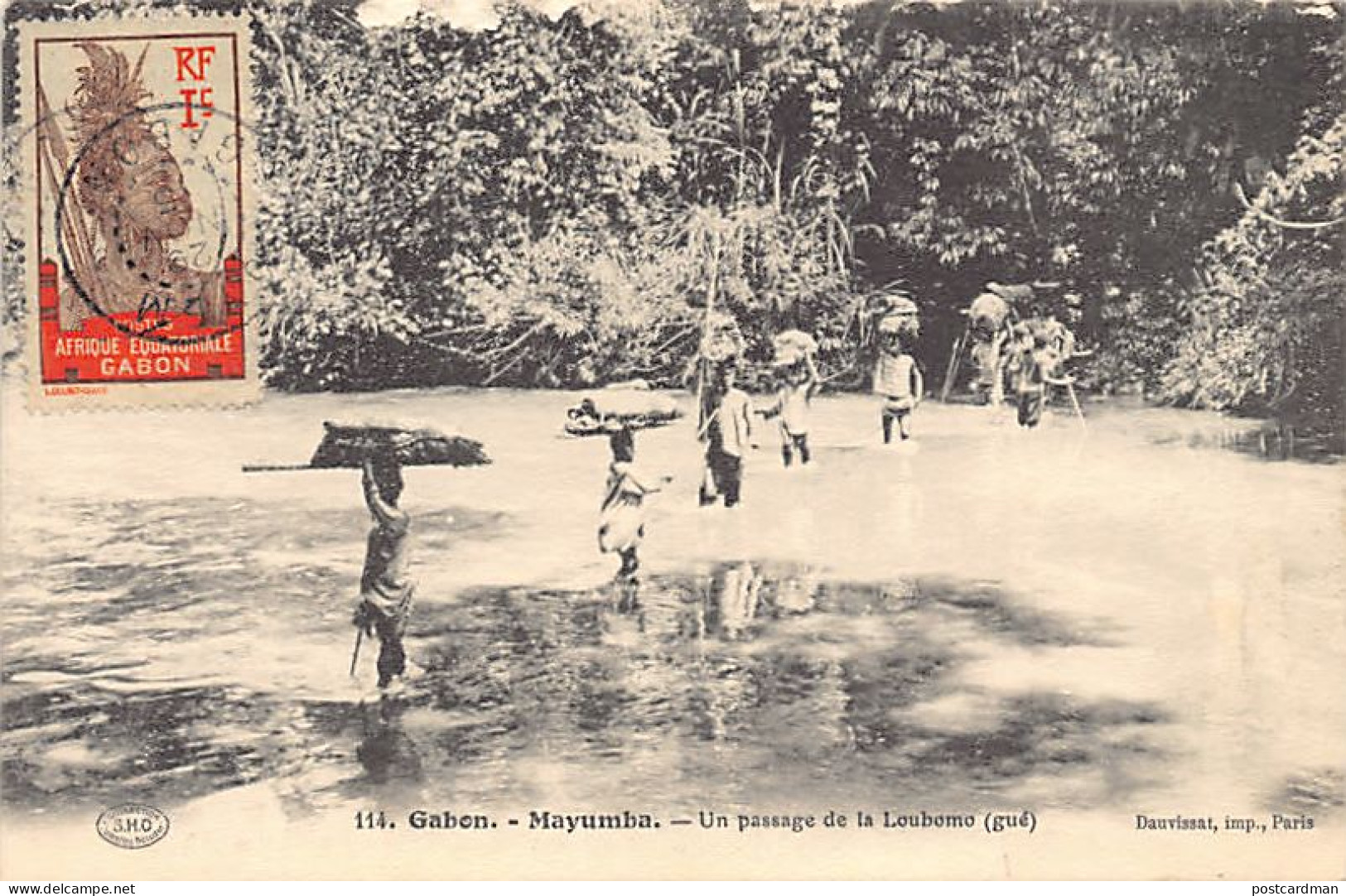 Gabon - MAYUMBA - Un Passage De La Loubomo (gué) - Ed. Dauvissat 114 - Gabon