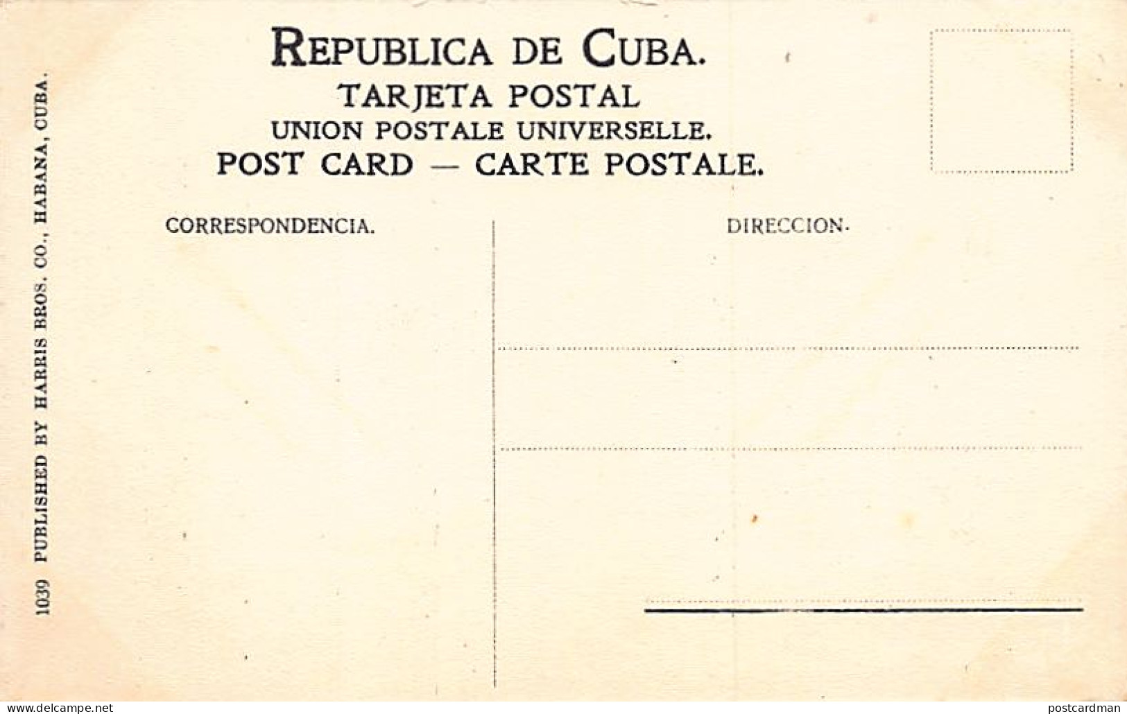Cuba - Vendedor De Agua - Ed. Harris Bros. Co. 1039 - Cuba
