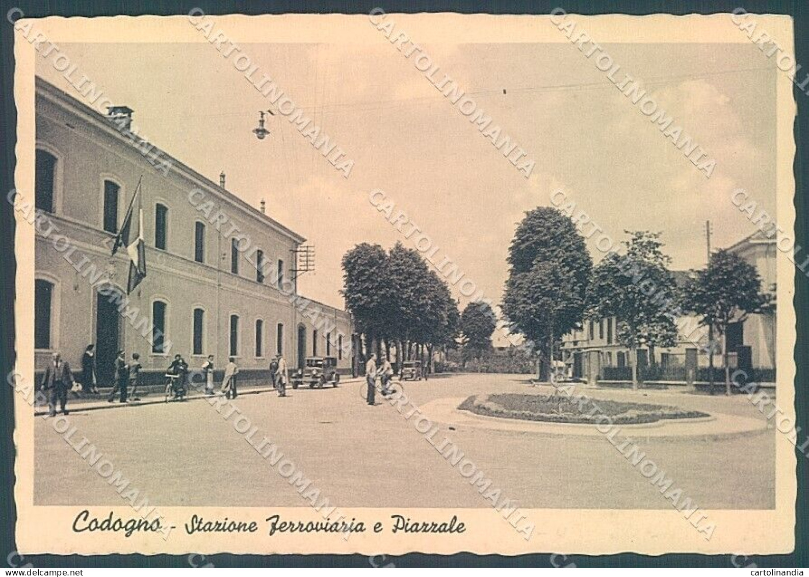 Lodi Codogno Stazione Ferroviaria Piazzale FG Cartolina JK2898 - Lodi