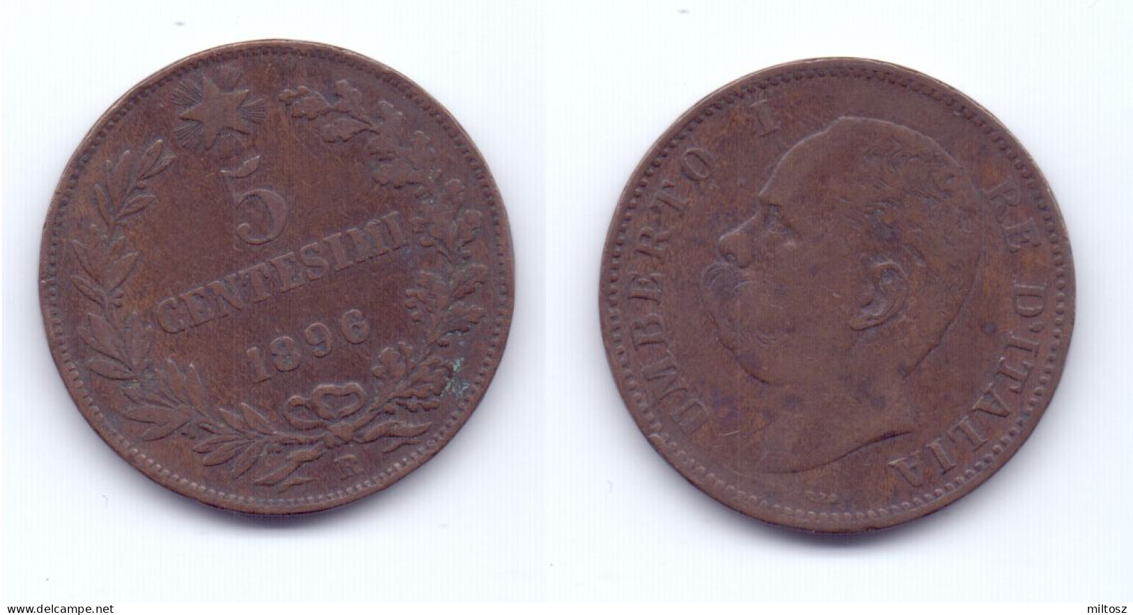 Italy 5 Centesimi 1896 R - 1878-1900 : Umberto I