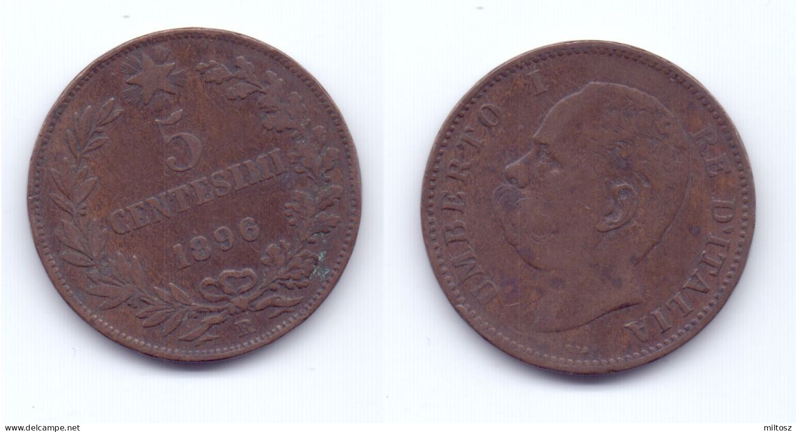 Italy 5 Centesimi 1896 R - 1878-1900 : Umberto I.