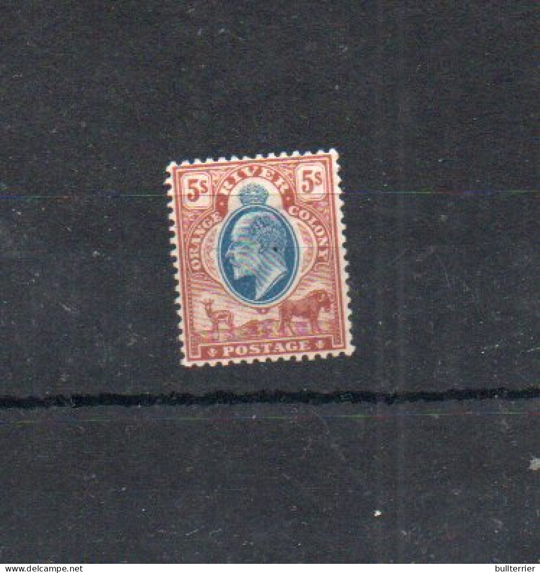 ORANGE FREE STATE - 1903- KING EDWARD VII   5/- MH PREVIOUSLY -VERY FIENE WITH FRESH COLOURS, SG CAT £160 - Oranje-Freistaat (1868-1909)