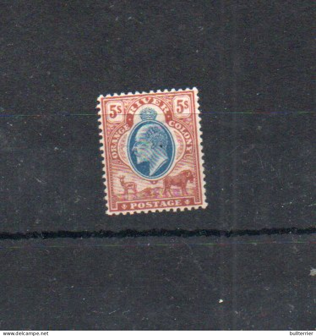 ORANGE FREE STATE - 1903- KING EDWARD VII   5/- MH PREVIOUSLY -VERY FIENE WITH FRESH COLOURS, SG CAT £160 - Estado Libre De Orange (1868-1909)