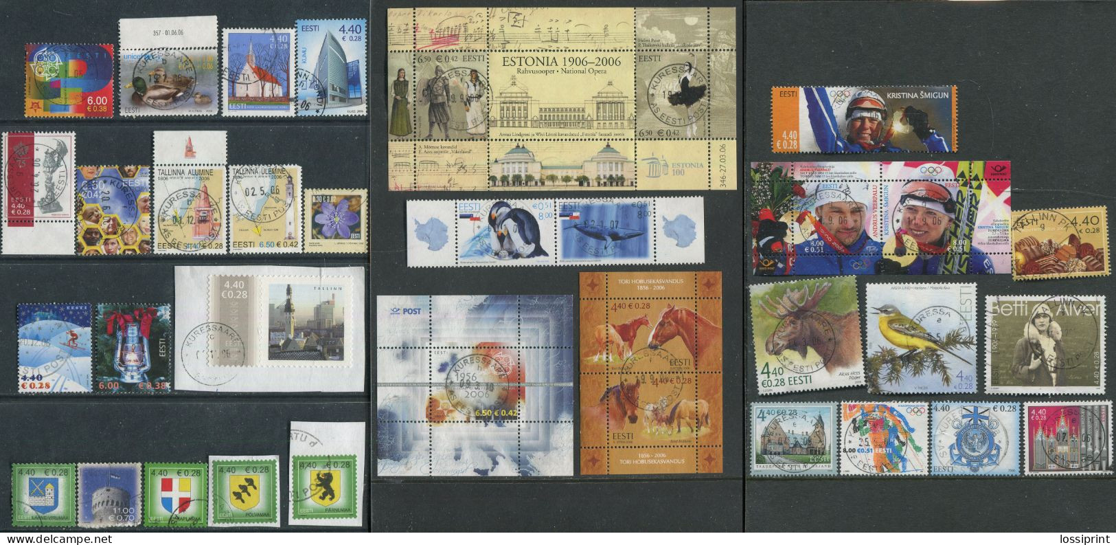 Estonia:Used Stamps And Blocks Full Year Set 2006 - Estonie