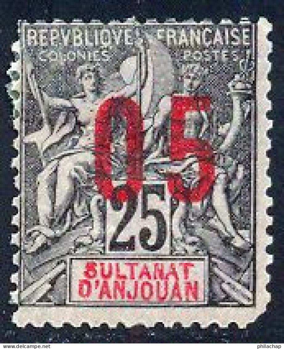 Anjouan 1912 Yvert 24A * B Charniere(s) - Ungebraucht