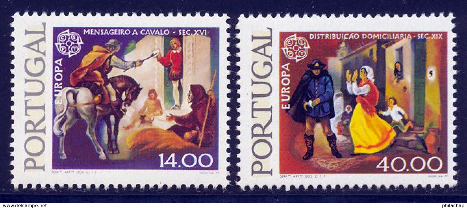 Portugal 1979 Yvert 1421a / 1422a ** TB Phosphore - Unused Stamps